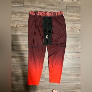 RUSSELL dri-power 360 Cool Base Layer Red To Burgandy Fade Mens 2XL/2XG (44-46)
